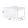 Songmics -skobokse, plastskoopbevaringsarrangører med klare døre, sæt af 6, stable, let samling, 27 x 34,5 x 19 cm, op til britisk størrelse 10, hvid LSP032W06 - Billede 5