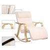 Songmics Solid Wood Rocking Stolefodstøtte med 5 justerbare højder holder op til 150 kg lysegrå lyy41m - Billede 7