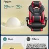 Songmics Executive Office Chair, Ergonomic, Black, Red OBG77BR - Billede 7