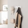 Vægmonteret frakkeholder, krogstativ med 4 tri-hooks, til tøj, hvid - Billede 7