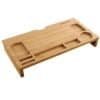 Songmics Bambus Monitor Stand Riser, Desktop Organizer til bærbar computer, mobiltelefon, tv, printer LLD201, naturlig, 60 x 30,2 x 8,5 cm