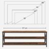 Vasagle TV Stand, TV-konsol til op til 65-tommer TV'er, opbevarings hylder, rustik brun og sort - Billede 6
