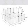 Songmics Guinea Pig Playpen, DIY Hutch Cage til lille kæledyr, hvid LPC004W01 - Billede 7
