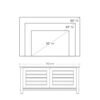 Vasagle Industrial TV Stand for TV'er op til 48 tommer, tv -skab med skydedøre og 2 hylder, Lowboard i stuen Soveværelse Hallway, stål, 110 x 40 x 45 cm, rustik brun LTV41BX - Billede 7