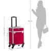 Songmics Cosmetic Case Trolley Makeup Case med håndtag 4 udvidelige rum til rejsesød - Billede 7