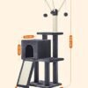 Feandrea Cat Tree, Cat Tower til indendørs katte, killinger, røget grå PCT143G01 - Billede 5