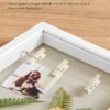 Songmics Shadow Box Frame, billedramme med garn, glasfront og MDF -grænse, hvid - Billede 4