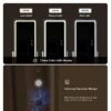 Songmics Jewellery Cabinet Mirror Cabinet Jewellery Arrangør med LED -belysning, justerbar farve og lysstyrke, med rammeløs spejl i fuld længde, indvendigt spejl med belysning, hvid JJC012W01 - Billede 3