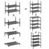 Songmics 4-lags sko rack, skoopbevaringsarrangør med metalramme, ikke-vævet stoflag, til gang, soveværelse, stue, 45 x 28 x 80 cm, sort LSR004B02 - Billede 7