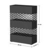 Songmics Metal Paraply Stand, Rectangular Paraply Holder Rack, med aftagelig drypbakke, gitterudskæringer, sort uluc02bk - Billede 5
