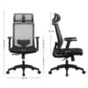 Songmics Ergonomic Office Chair, Mesh Computer lænestol, Lumbar Support, justerbar nakkestøtte og armlæn, justerbar ryglænet låsbar op til 120 °, grå obn55bg - Billede 6