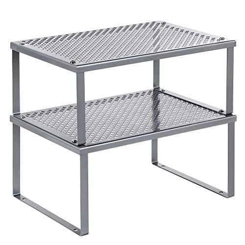 Krydderihylde i sølv med 2 lag, metal, moderne design.