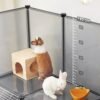 Songmics Guinea Pig Playpen, DIY Hutch Cage til lille kæledyr, grå LPC004G01 - Billede 6