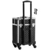 Songmics Cosmetic Case, Trolley, Makeup Case med håndtag, 4 universelle hjul, sort - Billede 4