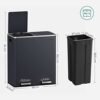 Songmics Double Rubbish Bin, 2 X 30 L Dual Compartment - Billede 5