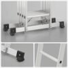 Songmics 3,5 m stige, multi-purpose aluminiumstige,12 trin, artikuleret, holder op til 150 kg, sølv - Billede 5