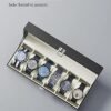 Songmics Watch Box med 6 slots, urkasse med glaslåg, sort syntetisk læder, grøngrå foring - Billede 6