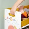 Legetøjsarrangør, opbevaringshylde med 12 ikke-vævede stofbokse, til spil, børns værelse, multifunktion, hvid - Billede 5