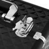 Songmics Professional Makeup Case, Travelling Beauty Trolley, stor kosmetisk vogn til frisører, låsbar rullende makeup -sag med universelle hjul, låg og skulderrem, sort JHZ04B - Billede 4