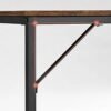 Vasagle Slim Kontorbord 140 x 60 x 75,7 cm, Enkel montering, Stål, Vintage Brun/Sort - Billede 4