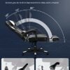 Songmics Racing Gaming Stol, Justerbar kontorstol med fodstøtte, ergonomisk design, vippemekanisme, nakkestøtte, lumbale support, 150 kg vægtkapacitet, sort og hvid OBG73BW - Billede 4