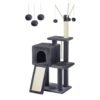 Feandrea Cat Tree, Cat Tower til indendørs katte, killinger, røget grå PCT143G01