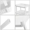Songmics Rolling Trolley Storage Unit med 3 hylder til køkken badeværelse kælder KSC03WT - Billede 5