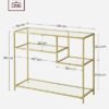 Vasagle -konsol Tabel 100x35x80cm LGT022A61 - Billede 3