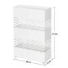 Songmics metal paraplyholder, paraplystand, 28 x 12 x 41 cm, rektangulært med vandbakke, åbent design, hvid Luc02WT - Billede 5