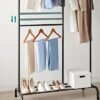 Songmics tøjstativ, sort HSR103B01 - Billede 4
