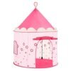 Songmics Princess Castle Play Telt til piger småbørn, indendørs og udendørs playhouse, bærbar pop up play teepee, gave til børn, lyserød LPT01PK