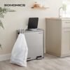 Songmics DrawString Bin Bags, Bin Liners til 30L Rubbish Bins, Code 30A, Custom Fit, 2 Rolls, 90 stykker, White KRB30A02 - Billede 2
