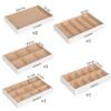 Songmics Wooden Jewellery Box, 6-lags smykker arrangør, ure, hvid - Billede 5