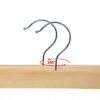 Songmics nederdel, pakke med 8, faste træbukser bøjler, med skridsikre klip til bukser Slacks, shorts, naturlige CRW008-8, 35,5 x 16,2 x 1,1 cm - Billede 5
