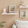 Songmics Shadow Box Frame, billedramme med garn, glasfront og MDF -grænse, hvid - Billede 2