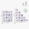 Songmics Cube Shelf Multi-Purpose Cabinet, Garderobe Sko Rack Plastik, Hvid - Billede 7