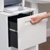 Songmics Mobile File Cabinet, med 2 skuffer, lås, til kontordokumenter, suspenderede mapper, forudmonteret, 39 x 45 x 69,5 cm (L X W X H), White OFC052W01 - Billede 7