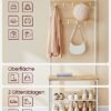 Vasagle Coat Rack, frakke står med skoopbevaringsbænk, halltræ med sko rack, eg farve og hvid - Billede 6