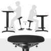 Songmics Active Rool, Wobble Stool Standing Desk Stol, Balance Stol, Justerbar højde 55-70 cm, ingen samling krævet, sort OSC04BK - Billede 4