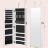 Songmics Jewelery Cabinet Armoire, låsbar vægmonteret opbevarings arrangørenhed, hvid - Billede 6