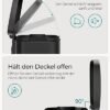 SONGMICS køkkenspand 30L, med pedal, soft-close låg, stål, sort - Billede 3