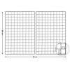 Songmics Grid -paneler, sæt med 2, fotovægskærm, metal mesh vægindretning, multifunktionel hængende billedvæg, DIY, kunstdisplay, s krog, klip, hamp ledning, sort LPP02H - Billede 4