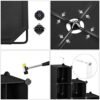 Songmics Interlocking Shoe Rack, rektangulær opbevaringsarrangør, 15-slot modulær DIY-opbevaringshylde, metaltrådgarderobe, sort LPC44HV1 - Billede 5