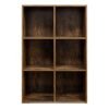 6-kub reol, opbevaringsenhed, displaystativ til pyntegjenstander, 65,5 x 30 x 97,5 cm, rustik brun - Billede 7