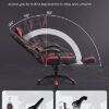 Songmics Executive Office Chair, Ergonomic, Black, Red OBG77BR - Billede 4