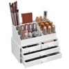Songmics Cosmetics Organizer, makeup storage holder med 4 skuffer og 16 rum, hvid - Billede 7
