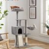 Feandrea Cat Tree, 135 cm høje, multi-niveau katte træ, grå - Billede 2