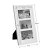 Songmics fotoramme til tre 10 x 15 cm (4 x 6 tommer) fotos, vægmonteret, hvid - Billede 4