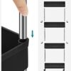 Songmics Storage Trolley, Slim Trolley, 4-lags køkkenopbevaringsvogn, smal gap badeværelse vogn med hjul og håndtag, 40 x 13 x 93 cm, sort KSC018B01 - Billede 6