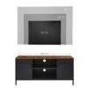 Songmics TV Stand, TV -kabinet, tv -bord med 3 justerbare hylder, rustik brun og sort - Billede 5